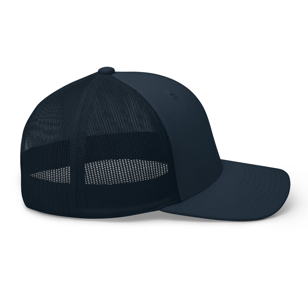 Navy Christian Embroidered Hat with Breathable Mesh Back for Comfortable Wear