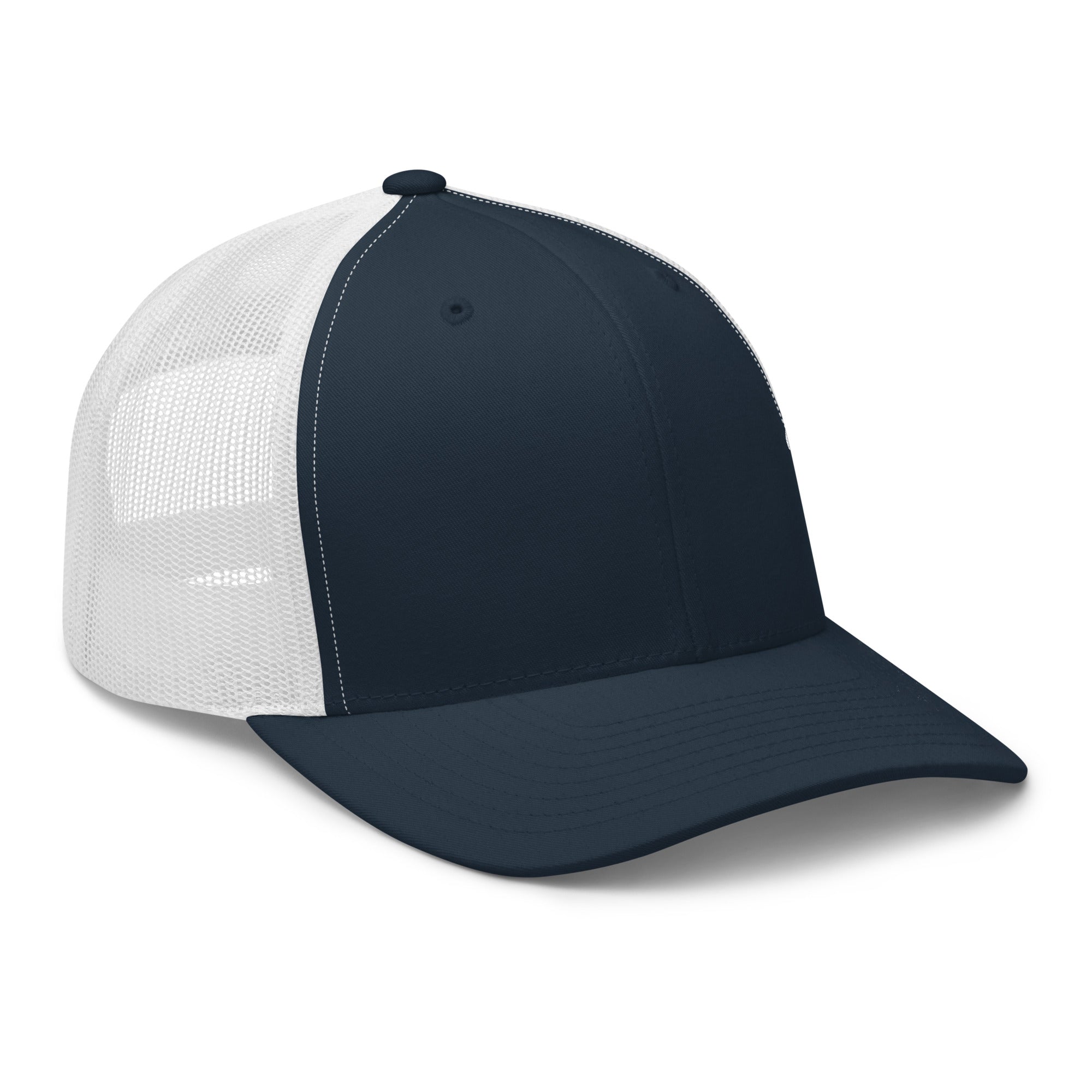 Navy Blue Christian Embroidered Hat with a Mesh Back for Comfort and Style
