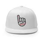 White Christian Embroidered Hat featuring a raised design with the words First God