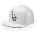 Christian Embroidered Hat in white featuring a stylish design with 'First God' text