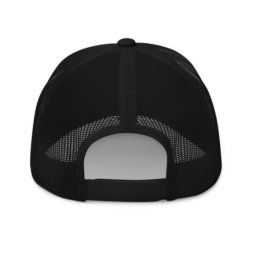 Black Christian Hat with Mesh Back and Adjustable Snap Closure for a Comfortable Fit