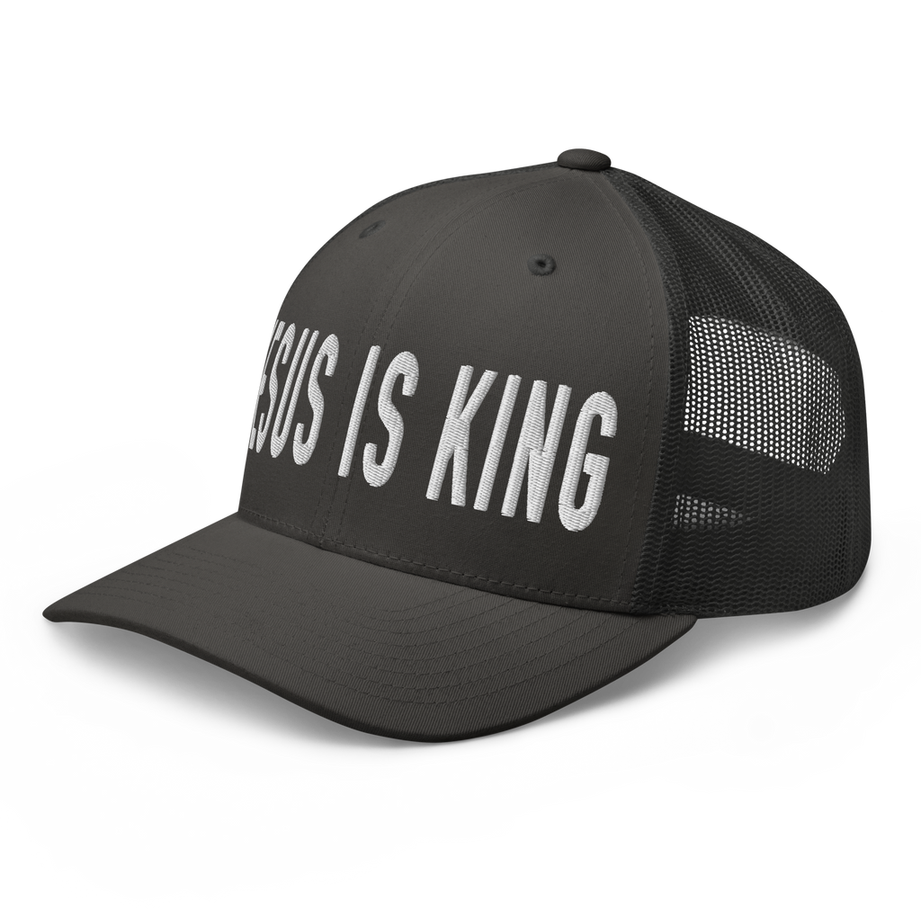 Black Christian Hat with 'Jesus is King' Embroidery for Faith-Inspired Fashion