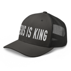 Black Christian Hat with 'Jesus is King' Embroidery for Faith-Inspired Fashion
