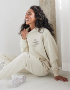 Elevated Faith Christian Hoodie in Cream Color with Inspirational Text and Cozy Fit