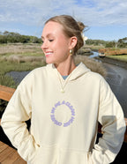 Elevated Faith Christian Hoodie in Cream with Inspirational Text Design for Everyday Comfort