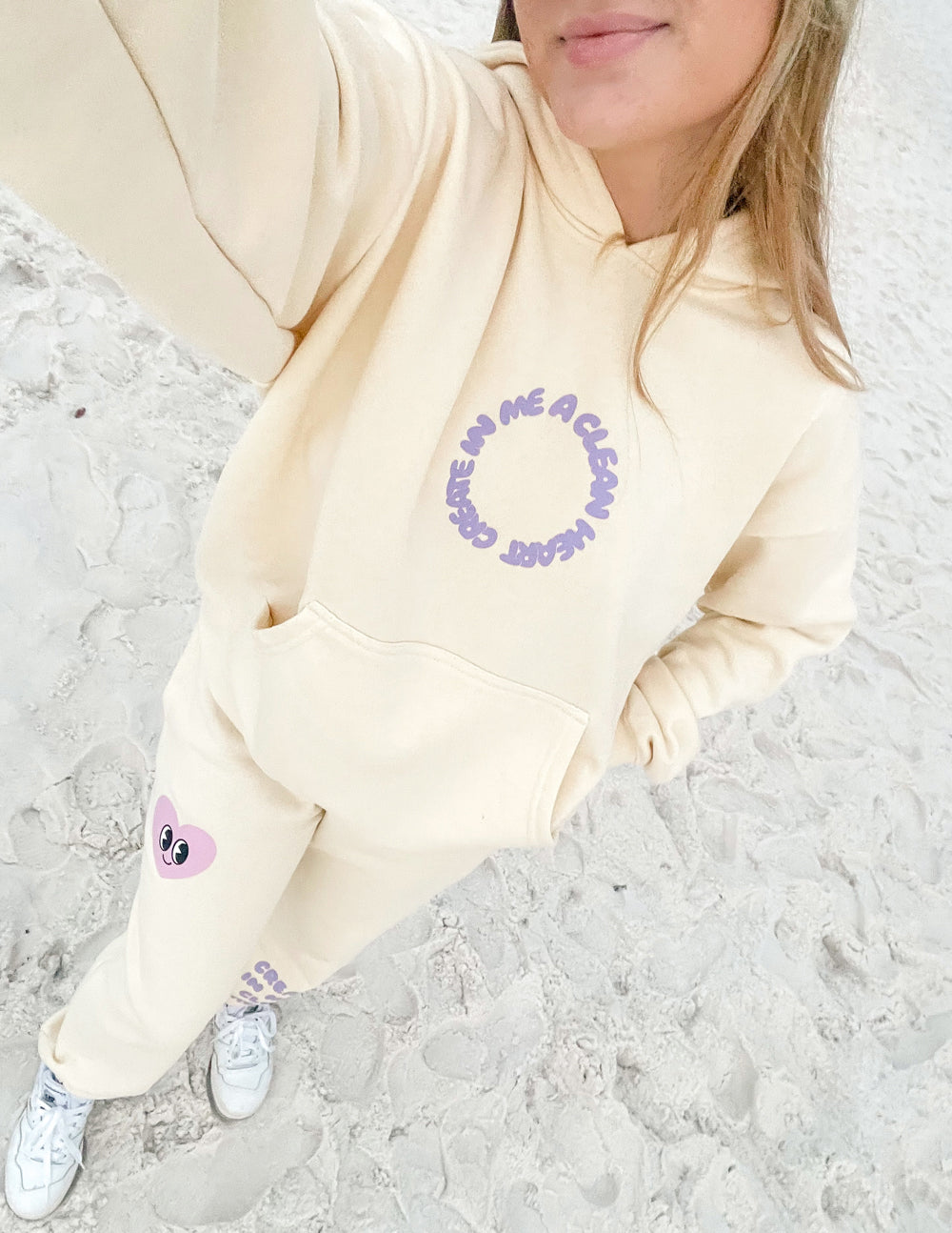 Elevated Faith Christian Hoodie in Soft Yellow with Graphic Design for Comfortable Wear