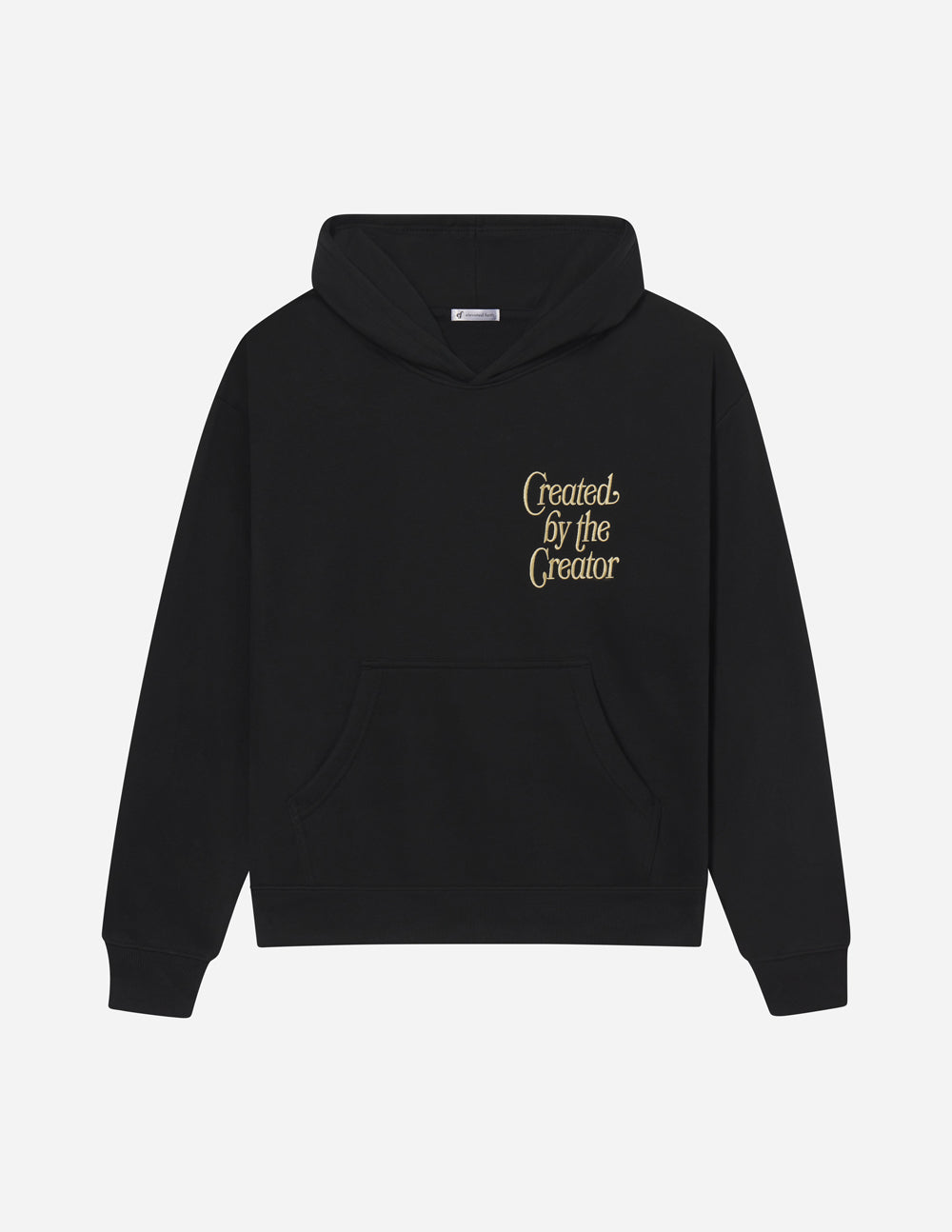 Elevated Faith Christian Hoodie in Black with 'Created by the Creator' Design