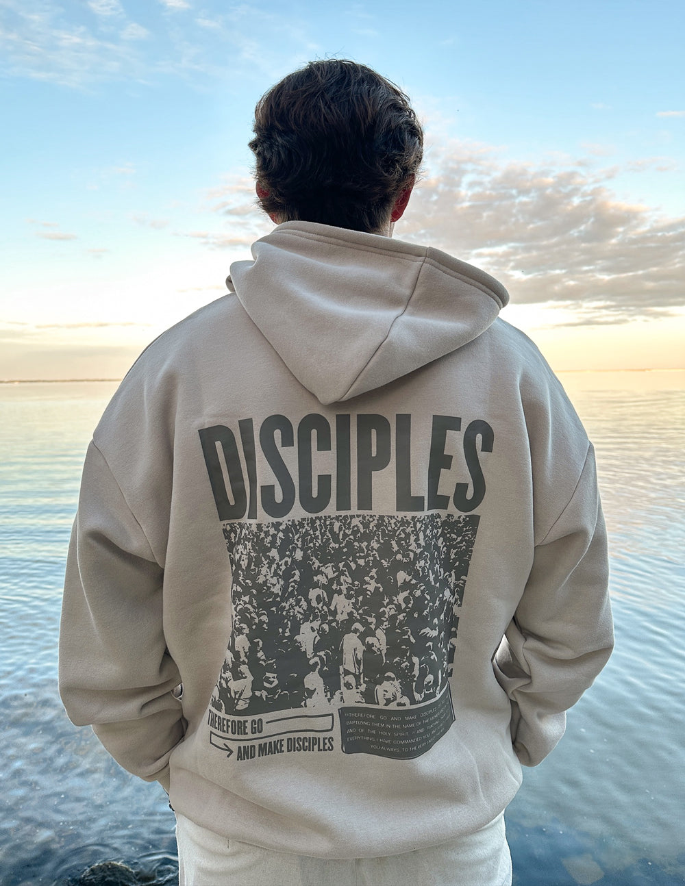 Elevated Faith Christian Hoodie with 'Disciples' Graphic on Back for Inspirational Casual Wear