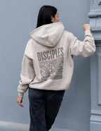 Elevated Faith Christian Hoodie in Beige with Disciples Graphic on Back