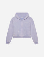 Elevated Faith Christian Hoodie in light purple with zip closure and front pockets