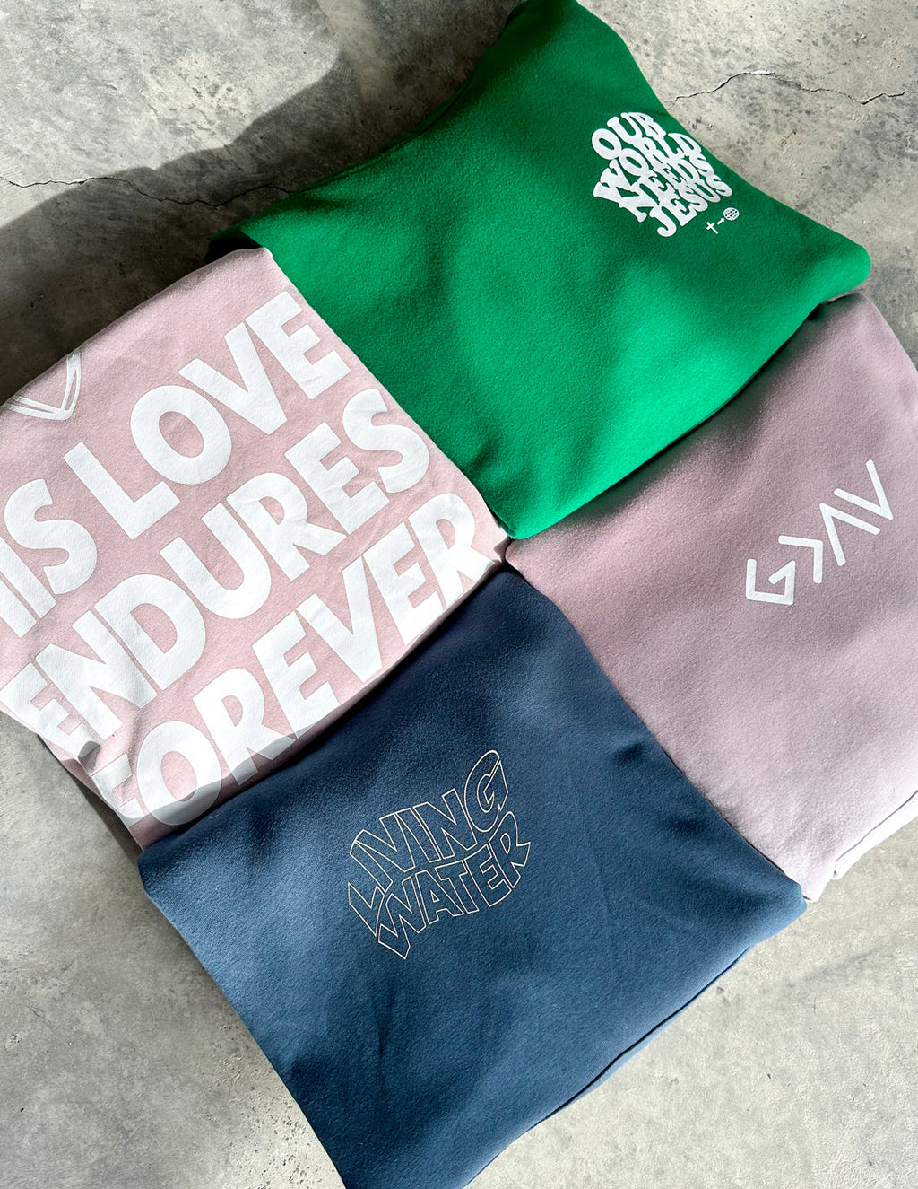 Colorful Christian Hoodie from Elevated Faith featuring inspiring graphics in various colors