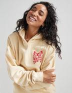 Cream Elevated Faith Christian Hoodie with Inspirational Design on the Front