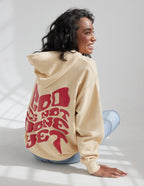 Elevated Faith Christian Hoodie in beige with bold graphic design on back for stylish comfort