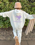 Elevated Faith Christian Hoodie in Cream with God's Plan Graphic on Back