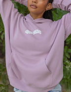 Elevated Faith Christian Hoodie in Light Purple with Good News Graphic and Front Pocket
