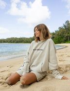 Elevated Faith Christian Hoodie in light beige, perfect for beach outings and casual wear