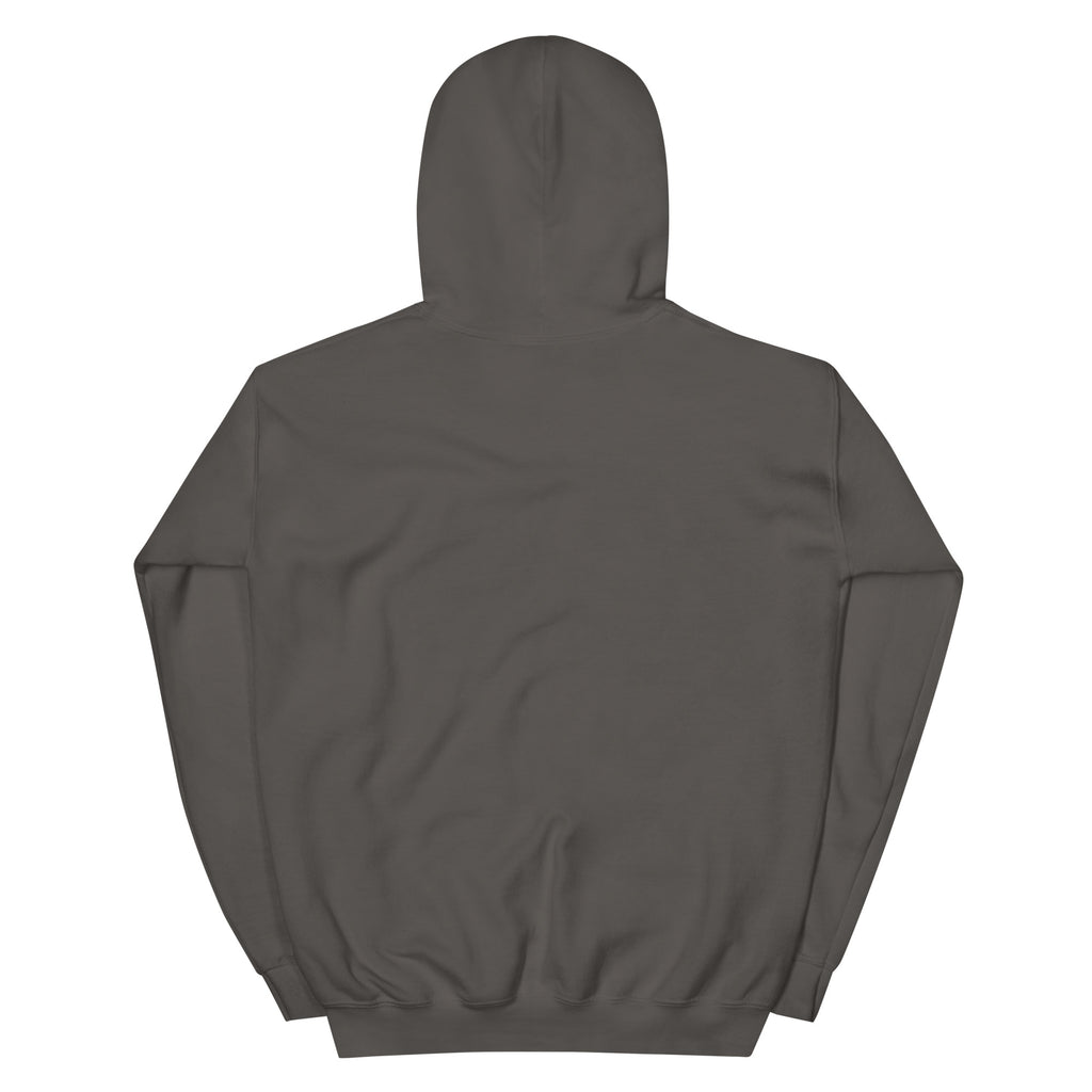 Back view of a gray Christian Hoodie from RepThe1 Apparel with a comfortable, relaxed fit