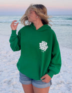 Green Christian Hoodie from Elevated Faith with the message Our Need for Jesus on the front