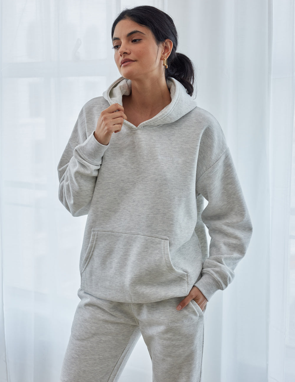 Elevated Faith Women's Gray Christian Hoodie with Front Pocket and Cozy Fit for Everyday Wear