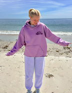 Elevated Faith Christian Hoodie in lavender with a cozy fit, perfect for beach day comfort