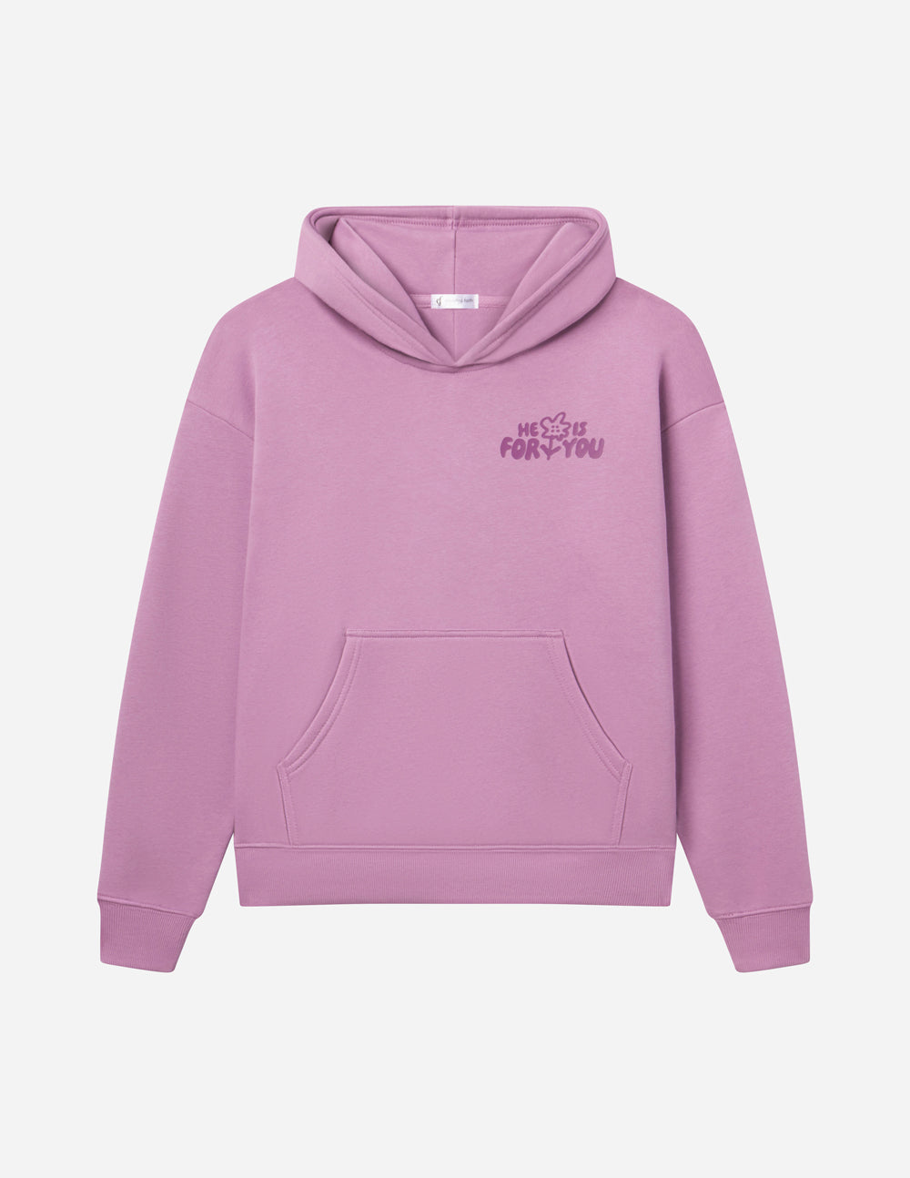 Elevated Faith Christian Hoodie in light pink with a cozy design and front pocket
