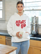 Elevated Faith Christian Hoodie in White with 'Heart of God' Graphic Design for Stylish Comfort