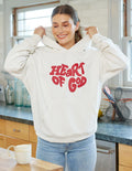 Elevated Faith Christian Hoodie in White with 'Heart of God' Graphic Design