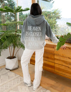 Elevated Faith Christian Hoodie in Gray with 'Heaven is Closer Than You Know' Design on Back