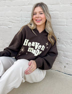 Brown Christian Hoodie from Elevated Faith featuring 'Heaven made' graphic design for a stylish look