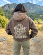 Elevated Faith Christian Hoodie in brown with dove graphic for a stylish and faith-inspired look