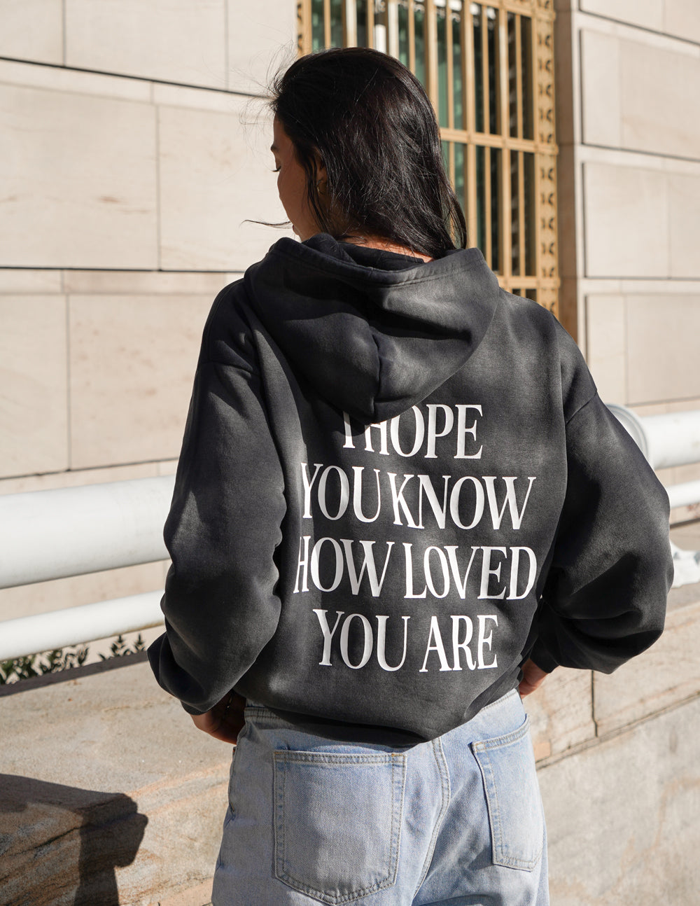 Elevated Faith Christian Hoodie in Black with Inspirational Message on the Back