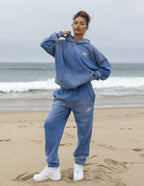 Elevated Faith Christian Hoodie in Blue with Front Pocket and Comfortable Fit for Casual Wear