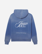 Elevated Faith Christian Hoodie in Blue with Inago Dei Design and Inspirational Text