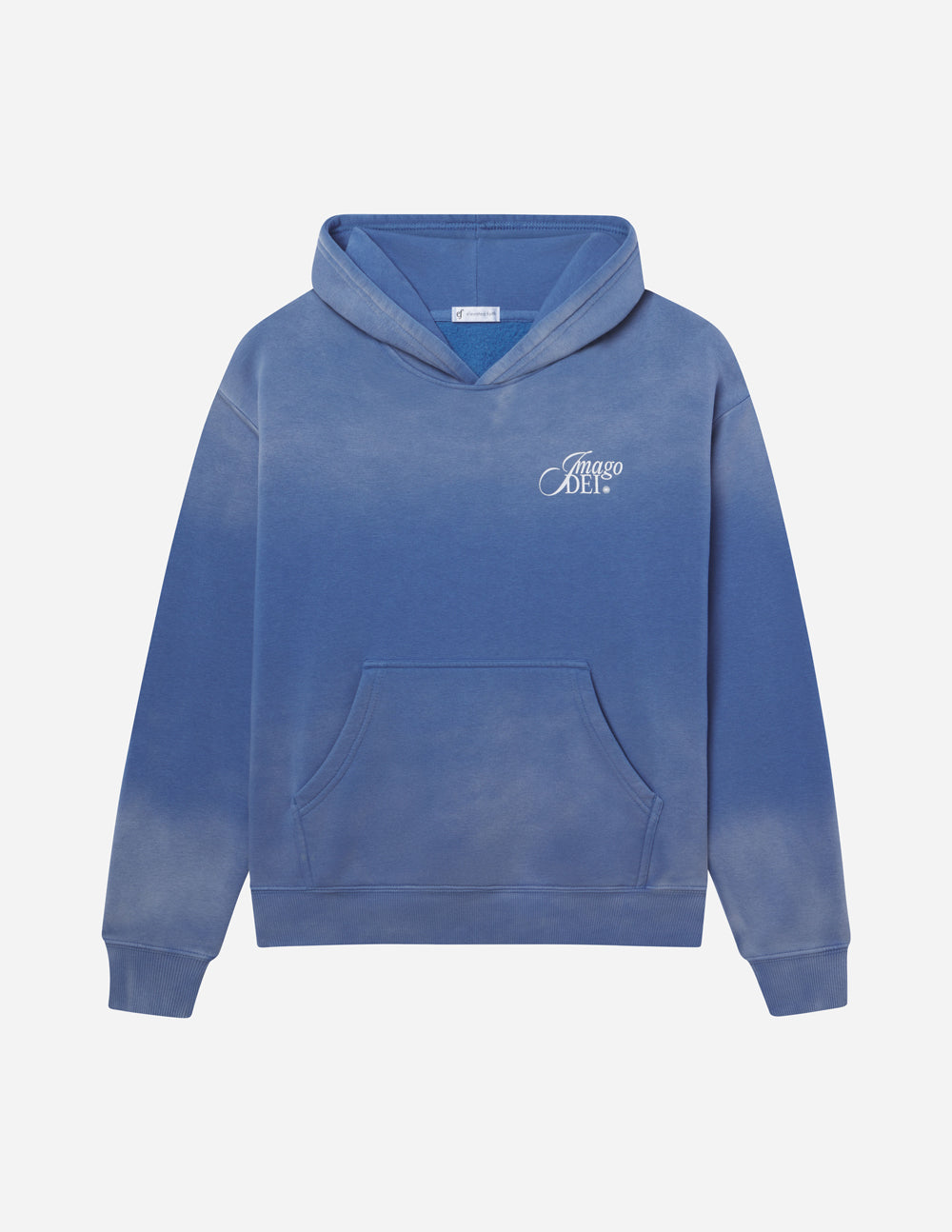 Elevated Faith Christian Hoodie in blue with a stylish design and front pouch pocket