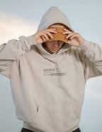 Elevated Faith Christian Hoodie in Beige with Inspirational Text for Comfortable Everyday Wear