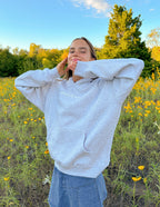 Gray Elevated Faith Christian Hoodie with 'Jesus is King' embroidery perfect for casual wear