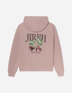 Elevated Faith Christian Hoodie in Dusty Pink featuring JIREH and floral design on the back