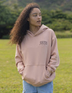 Elevated Faith Christian Hoodie in Light Pink with Front Pocket and Comfortable Fit