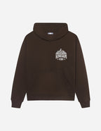 Elevated Faith Christian Hoodie in Brown with Kingdom graphic design and front pocket