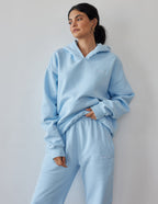 Elevated Faith Christian Hoodie in Light Blue with Relaxed Fit for Comfort and Style