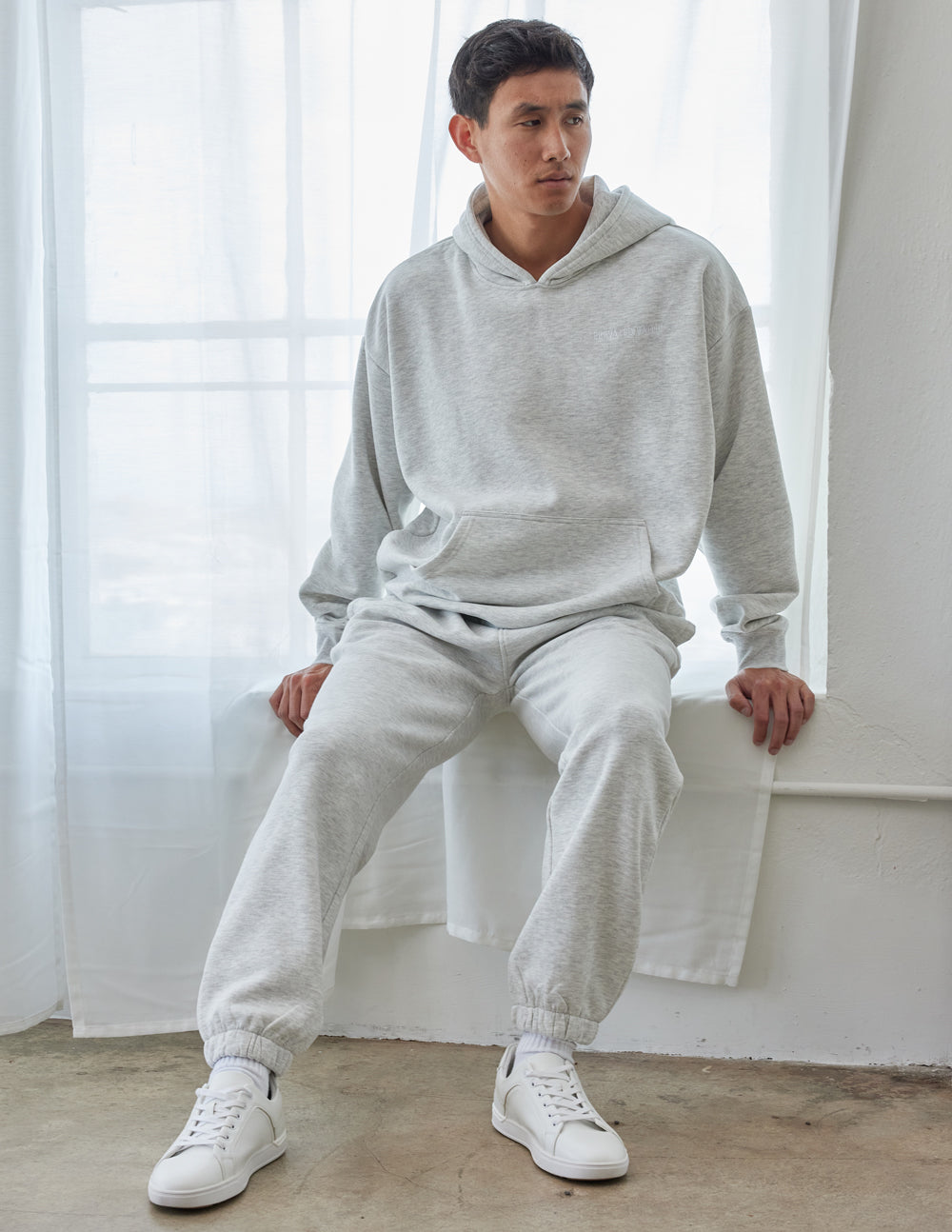 Elevated Faith Christian Hoodie in Gray with a Relaxed Fit and Comfortable Fabric