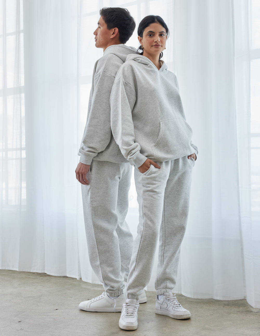 Elevated Faith Gray Christian Hoodie with Adjustable Drawstrings and Front Pocket for Comfort