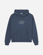 Elevated Faith Christian Hoodie in navy with Living Water graphic and front pocket