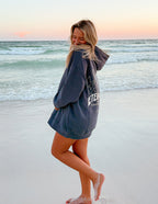 Elevated Faith Christian Hoodie in Gray with ETERNAL graphic, perfect for beach outings