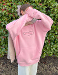 Pink Christian Hoodie from Elevated Faith with front pocket and relaxed fit for comfortable wear
