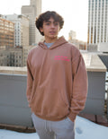 Elevated Faith Christian Hoodie in Brown with Front Pocket and Inspirational Design