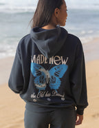 Elevated Faith Christian Hoodie with butterfly design and inspirational text on the back