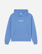 Elevated Faith Christian Hoodie in light blue featuring the word Miracles on the front