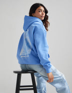 Elevated Faith Christian Hoodie in Light Blue Featuring Miracles Design on Back