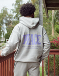 Elevated Faith Christian Hoodie in Gray with 'Peace' Graphic for Comfort and Style